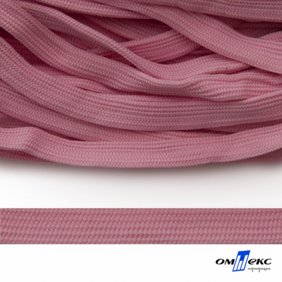 Шнур плетеный (плоский) d-12 мм, (уп.90+/-1м), 100% полиэстер, цв.256 - розовый - купить в Соликамске. Цена: 8.62 руб.