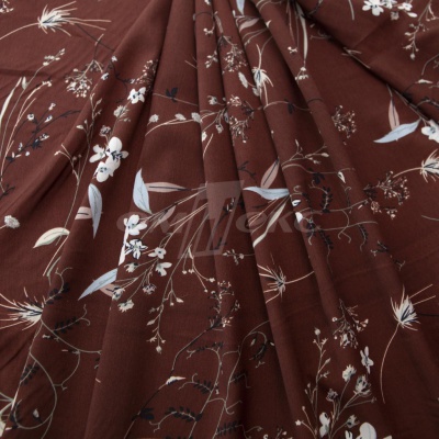 Плательная ткань "Фламенко" 2.2, 80 гр/м2, шир.150 см, принт растительный - купить в Соликамске. Цена 239.03 руб.