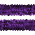 Тесьма с пайетками 12, шир. 30 мм/уп. 25+/-1 м, цвет фиолет - купить в Соликамске. Цена: 1 098.48 руб.