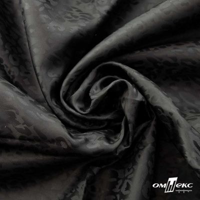 Ткань подкладочная Жаккард YP1416707, 90(+/-5) г/м2, шир.145 см, черный - купить в Соликамске. Цена 241.46 руб.