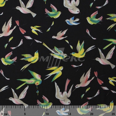 Плательная ткань "Софи" 22.1, 75 гр/м2, шир.150 см, принт птицы - купить в Соликамске. Цена 243.96 руб.