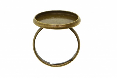 Заготовка для рукоделия металлическая фигурная для кольца 15мм - купить в Соликамске. Цена: 7.44 руб.