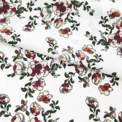 Плательная ткань "Фламенко" 23.1, 80 гр/м2, шир.150 см, принт растительный - купить в Соликамске. Цена 264.56 руб.