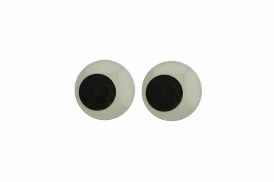 Глазки для игрушек, круглые, с ресничками, 10 мм/упак.50+/-2 шт, цв. -черно-белые - купить в Соликамске. Цена: 21.24 руб.