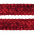 Тесьма с пайетками 3, шир. 35 мм/уп. 25+/-1 м, цвет красный - купить в Соликамске. Цена: 1 308.30 руб.